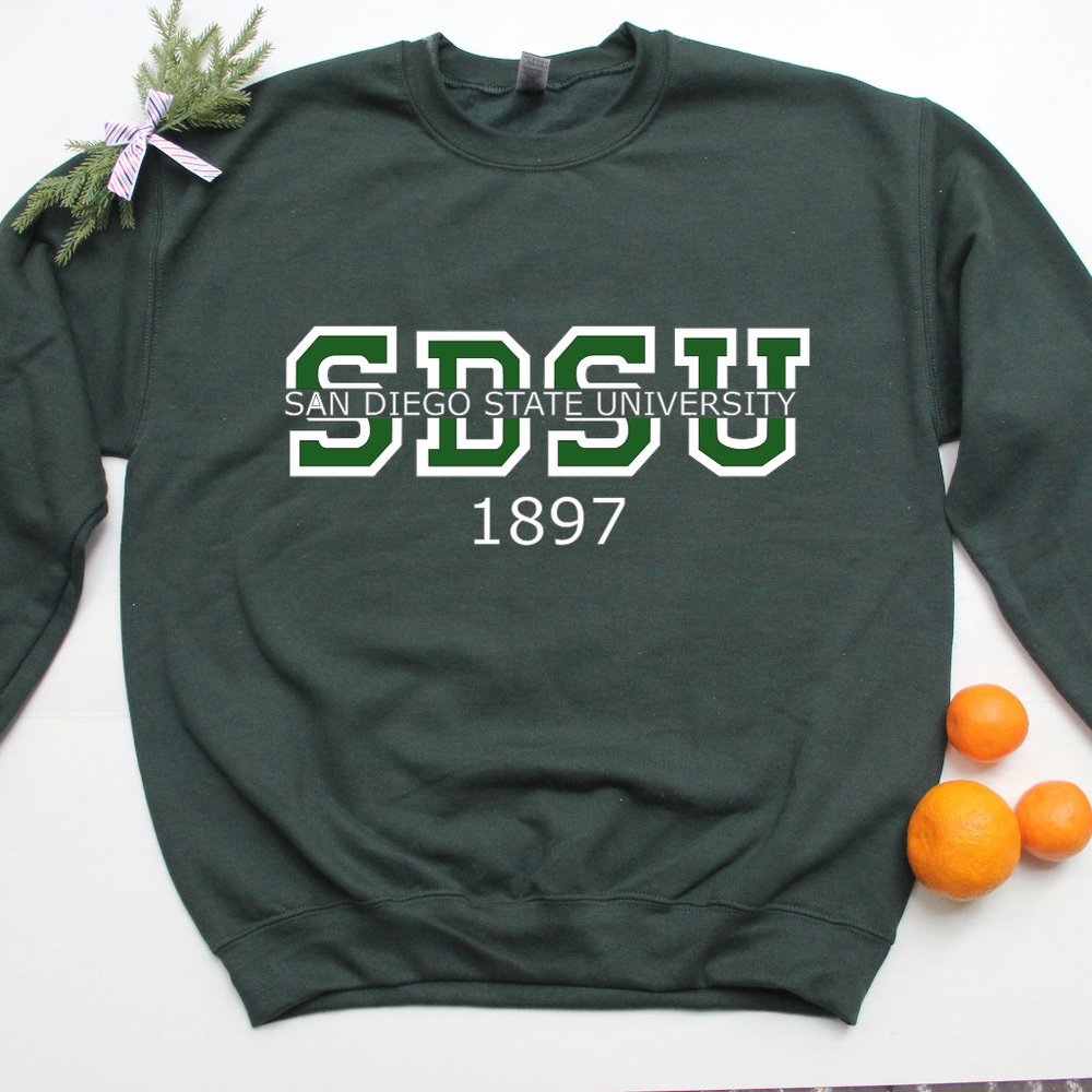 SDSU Crewneck Sweatshirt San Diego State University California Sweater, …
